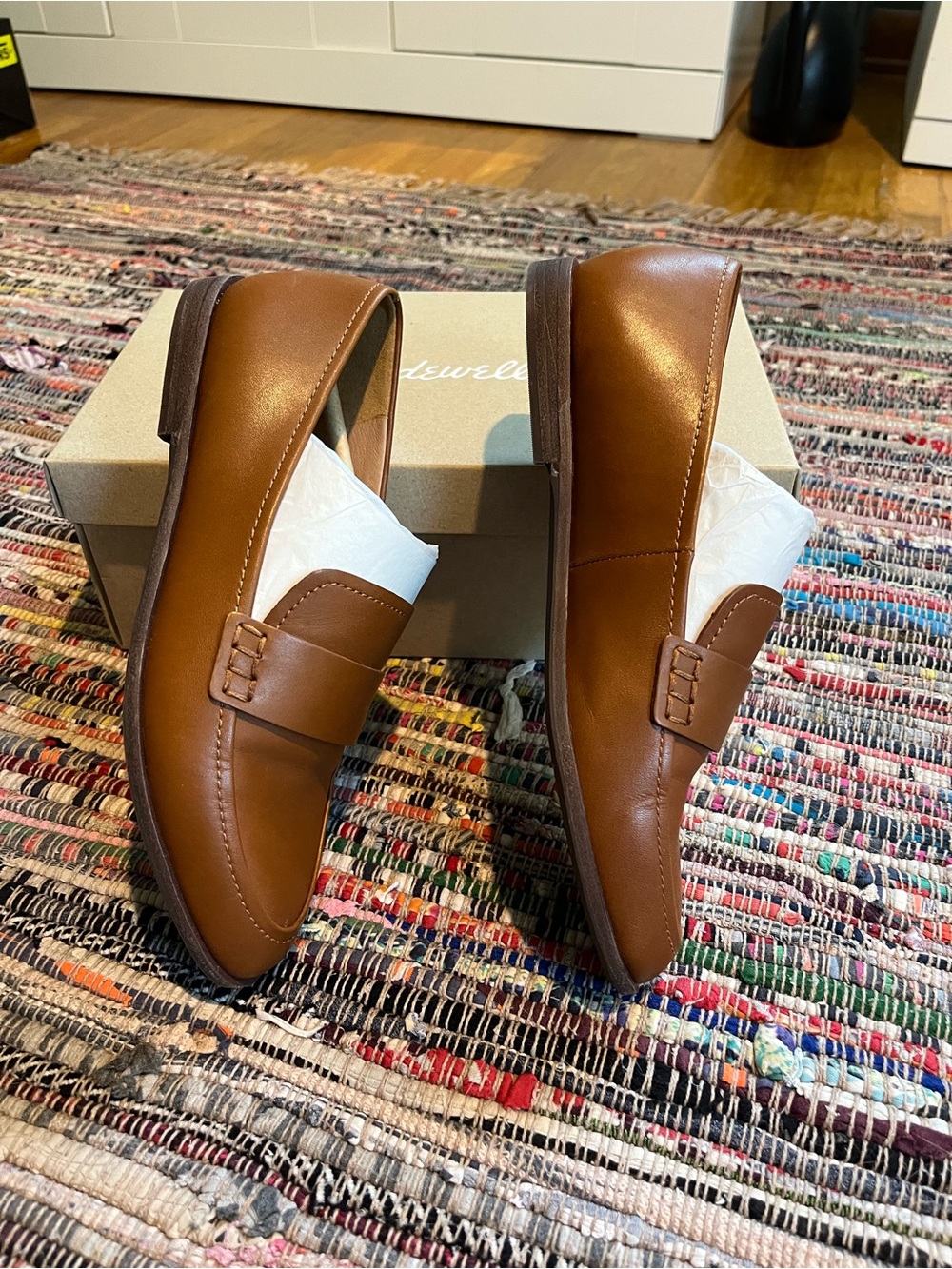 Madewell Tan Leather Penny Loafers - Picture 4 of 6